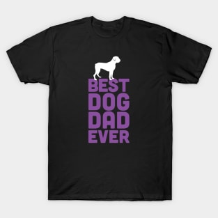 Best Boxer Dog Dad Ever - Purple Dog Lover Gift T-Shirt